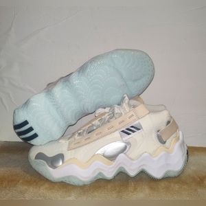 adidas Exhibit B Candace Parker Mid Off White Unisex Women's Sz 12.5/ Men 11.5